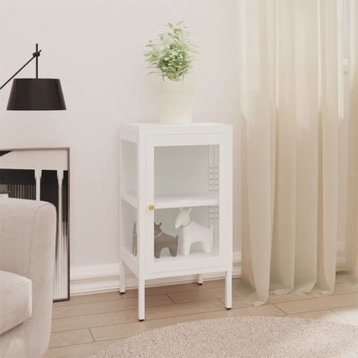vidaXL Komoda 38x35x70 cm kov a sklo