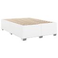 vidaXL Boxspring posteľ s matracom biela 160x200 cm umelá koža