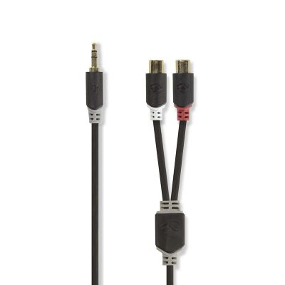 Kábel Jack 3,5mm stereo/2x Cinch 0,2m NEDIS CABW22250AT02