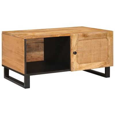 vidaXL Konferenčný stolík Prírodná 80 x 50 x 40 cm Masívne mango drevo