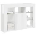 vidaXL Rohový LED TV kabinet 100x40x68cm Vysoko lesklá biela