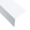 vidaXL Lišty v tvare L 90° 5 ks, hliník, biele 170 cm, 100x100 mm