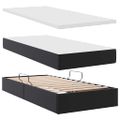 vidaXL Postel s úložným prostorem a matrací Čierna 90 x 200 cm