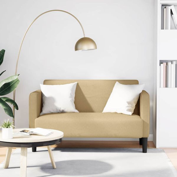 vidaXL Loveseat Pohovka sivozelená 109 cm manšestrová látka