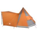 vidaXL Tipi stan so strechou Šedá a oranžová 510 x 690 x 330 cm taft