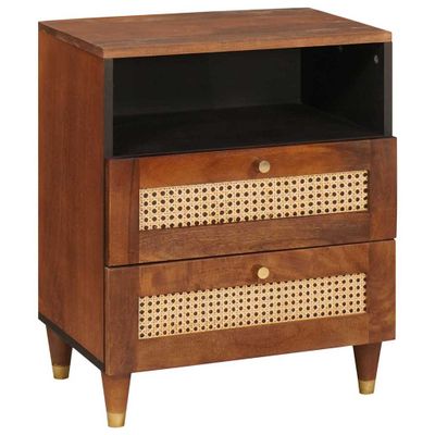 vidaXL Nočné stolíky so zásuvkou 50 x 33 x 62 cm Masívne mango drevo