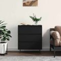 vidaXL Komoda čierna 60x35x70 cm spracované drevo