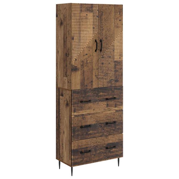 vidaXL Sada skríň 2 pcs Staré drevo 66 x 34,5 x 90 cm Kompozitné drevo