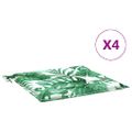vidaXL Vankúše na stoličky 4 ks Vzor listov 50 x 50 x 4 cm