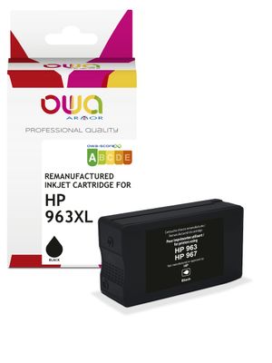OWA ARMOR ink kompatibilný s HP 3JA30AE, (963XL), čierna/black