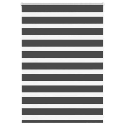 vidaXL Zebra roleta čierna 115x100 cm šírka látky 110,9cm polyester