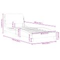 vidaXL Rám postele s čelom Dover čierny 80x200 cm zamat