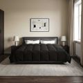vidaXL Prikrývka na celý rok 260 x 220 cm 4 ročné obdobia Čierna
