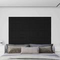 vidaXL Nástenné panely 12 ks čierne 90x30 cm látka 3,24 m²
