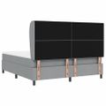 vidaXL Posteľ s pružinovým rámom Svetlosivá 180 x 200 cm látka