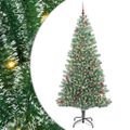 vidaXL Umelý vianočný stromček, snehom obalený, s LED svetlom 240 cm
