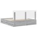 vidaXL Rám postele Sivý Sonoma 200 x 200 cm Inžinierske drevo