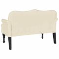 vidaXL Chesterfield lavica Krémová 120,5 x 65 x 75 cm Umelá koža