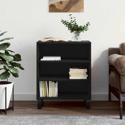 vidaXL Komoda čierna 57x35x70 cm kompozitné drevo