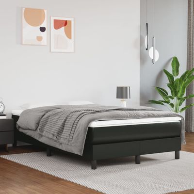 vidaXL Matrac s taštičkovými pružinami stredná tvrdosť čierny 120x200x20 cm umelá koža