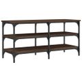 vidaXL Lavička na topánky hnedý dub 100x38,5x49 cm kompozitné drevo