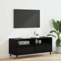 vidaXL TV skrinka so zásuvkou Čierny dub 100 x 34,5 x 44,5 cm