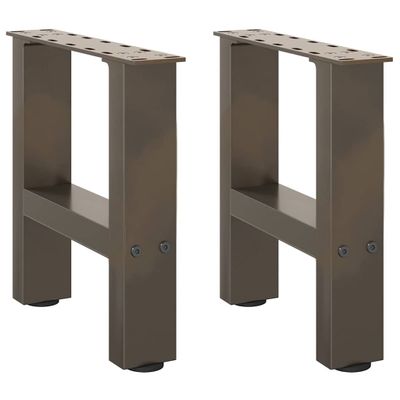 vidaXL Nohy konferenčného stolíka, prírodná oceľ, 2 ks, 30 x (30-31) cm, oceľ