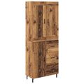 vidaXL Highboard 2 ks Staré drevo 69,5 x 34 x 180 cm Kompozitné drevo