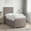 vidaXL Posteľ boxspring s matracom Sivohnedá 80 x 200 cm Látka