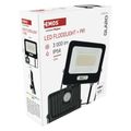 LED reflektor GLARO EMOS ZS2334B s čidlem pohybu, 30 W, čierny, IP54, 3000 lm, neutrálne biela