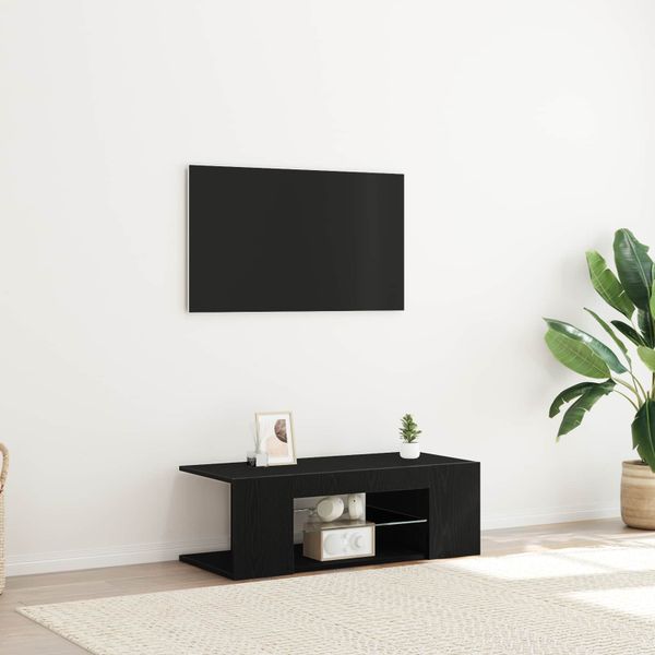 vidaXL TV skrinka Čierny dub 90 x 39 x 30 cm Kompozitné drevo