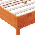 vidaXL Posteľný rám s čelom voskovo hnedý 200x200 cm borovicový masív