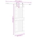 vidaXL Posuvné dvere NARVIK Prírodná a čierna 85 x 210 cm (213,5 cm)