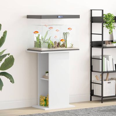 vidaXL Stojan na akvárium biely 60,5x36x72,5 cm kompozitné drevo
