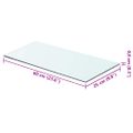 vidaXL Poličky 2 ks panel z priehľadného skla 60x25 cm