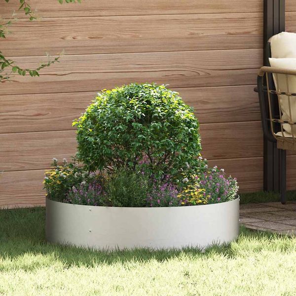 vidaXL Krúžok na kvetináče 5 ks Strieborná 80 x 80 x 20 cm