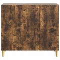 vidaXL Servírovacia skriňa Dymový dub 89 x 34,5 x 80 cm