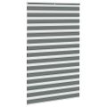 vidaXL Zebrová roleta tmavosivá 150x230 cm šírka látky 145,9 cm polyester