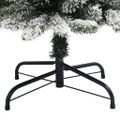 vidaXL Zasnežený umelý úzky vianočný stromček 150 cm PVC a PE