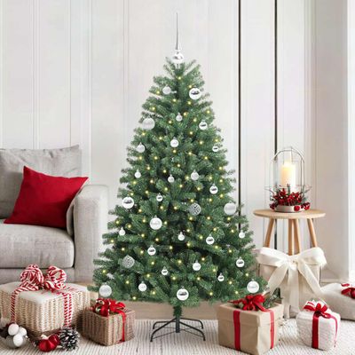 vidaXL Umelý Sklápací Vianočný Stromček Zelená 150 cm PVC a kov