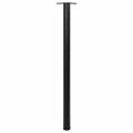 vidaXL Výškovo nastaviteľné stolové nohy, 4ks, čierne, 1100 mm