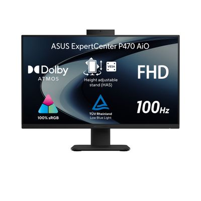 ASUS ExpertCenter/P470VAK/27''/FHD/7-240H/32GB/1TB/Intel int/W11P/Čierna/3ROn-Site