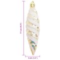 vidaXL Vianočná špirálová guľa 40 ks šampanského 3 x 11 cm Plast