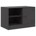 vidaXL TV skrinky 2 ks čierne 67x39x44 cm oceľ