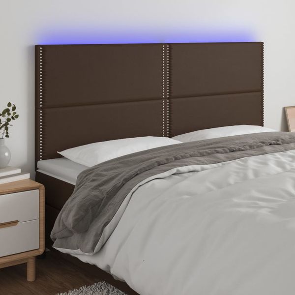 VidaXL Čelo postele hnedé 180x5x118/128 cm umelá koža