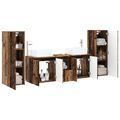 vidaXL Sada kúpeľňového nábytku 5 ks Staré drevo 33 x 34,5 x 100 cm