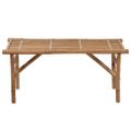 vidaXL Skladacia záhradná lavička s podložkou 118 cm bambus