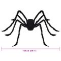 vidaXL Halloween pavúk dekorácia 3 ks Čierna 150 cm Polyester a oceľ