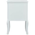 vidaXL Nočný stolík biely a sivý 43x32x65 cm MDF