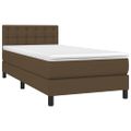 vidaXL Posteľný rám boxsping s matracom hnedý 90x200 cm látka